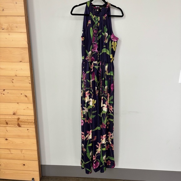 Karen Millen The Atelier High Neck Sleeveless Floral Jumpsuit Size 14 - Picture 3 of 10